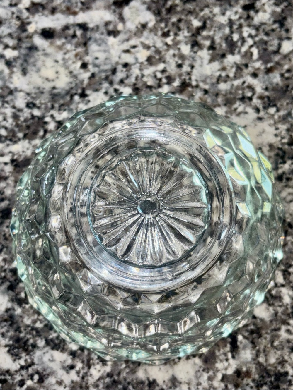 Vintage Fostoria American Clear Cubist Glass Nappy Bowl - Picture 6 of 9